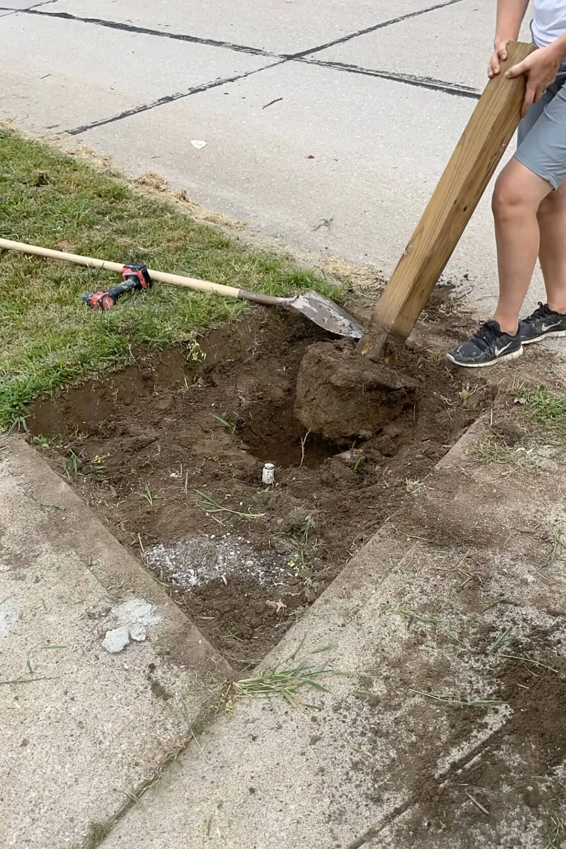 Removing an old mailbox.